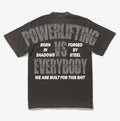 POWERLIFTING TEE IN WASHED GREY