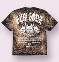 HELLS HOUNDZ TEE IN BLEACHED