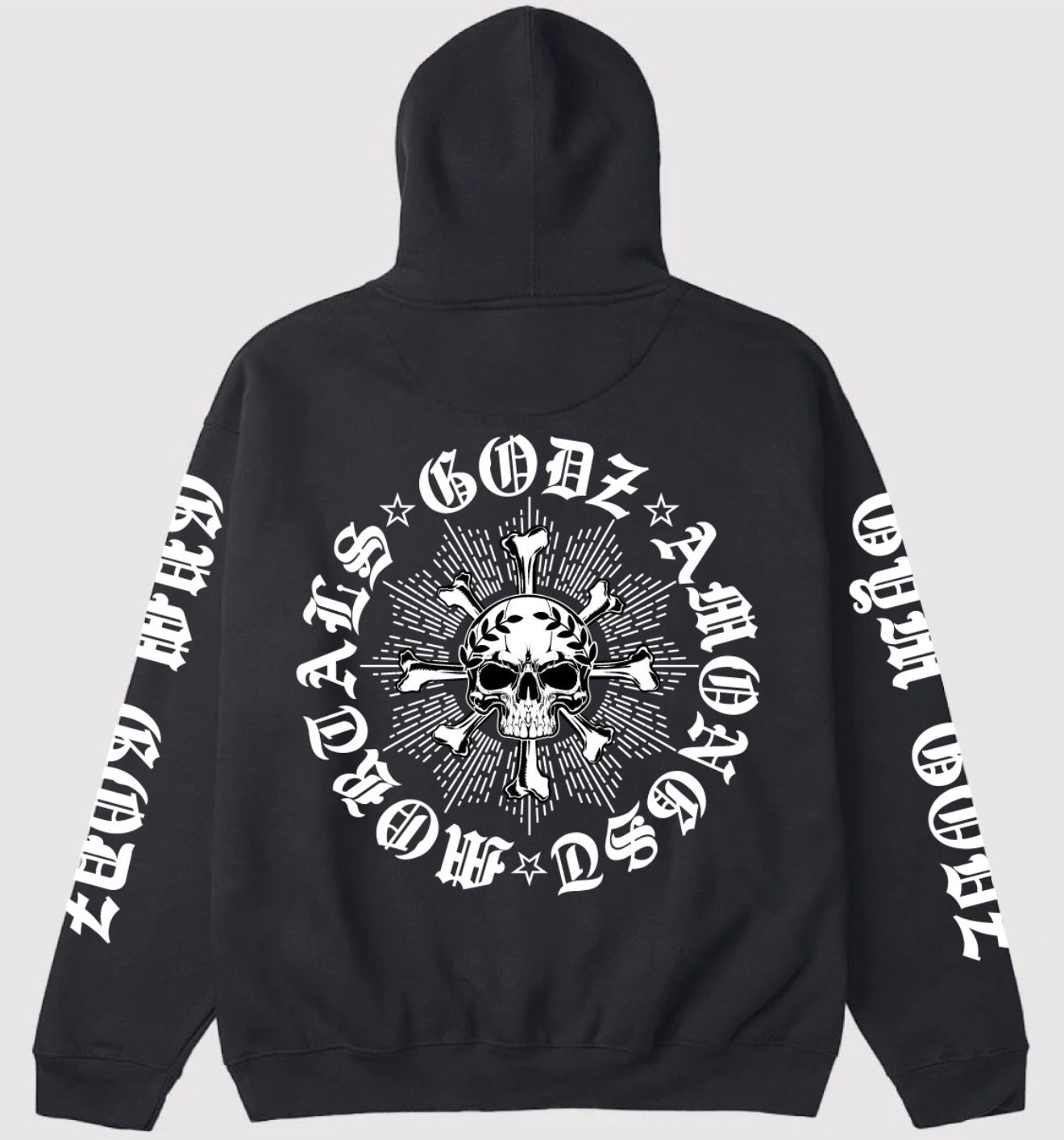 EMERGED FROM DARKNESS PULLOVER HOODIE IN BLACK