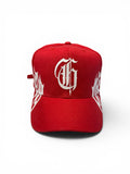 BORN IN THE SHADOWS HAT IN RED