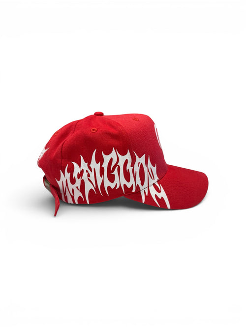 BORN IN THE SHADOWS HAT IN RED